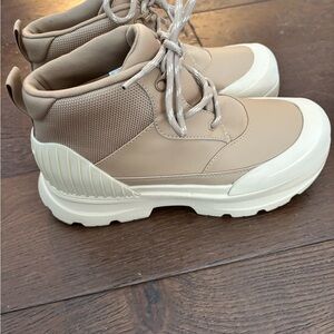 Tan and Cream UGG waterproof shoes